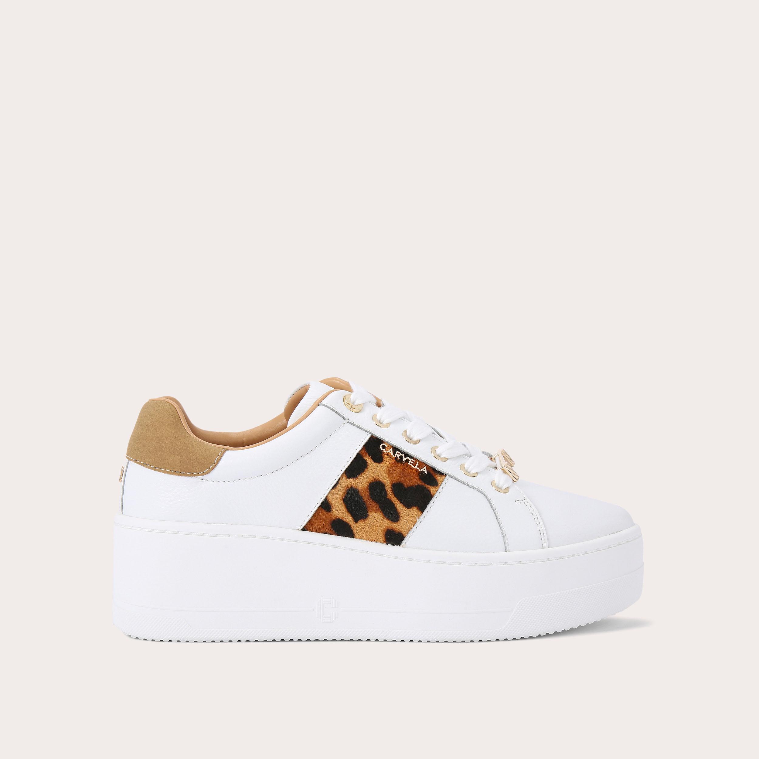 CONNECTED White Leather Trainers by CARVELA