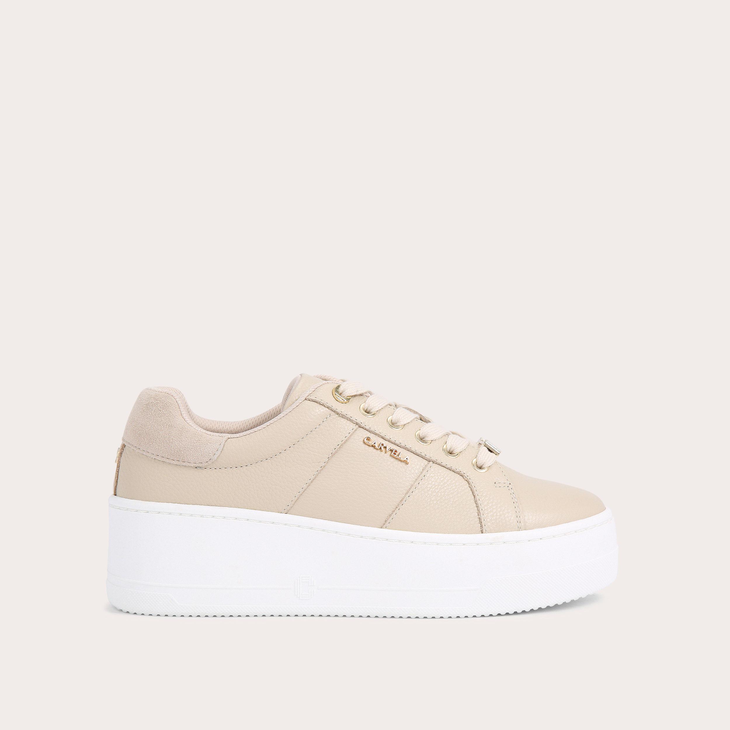 FLEET Nude Lace Up Trainers by CARVELA