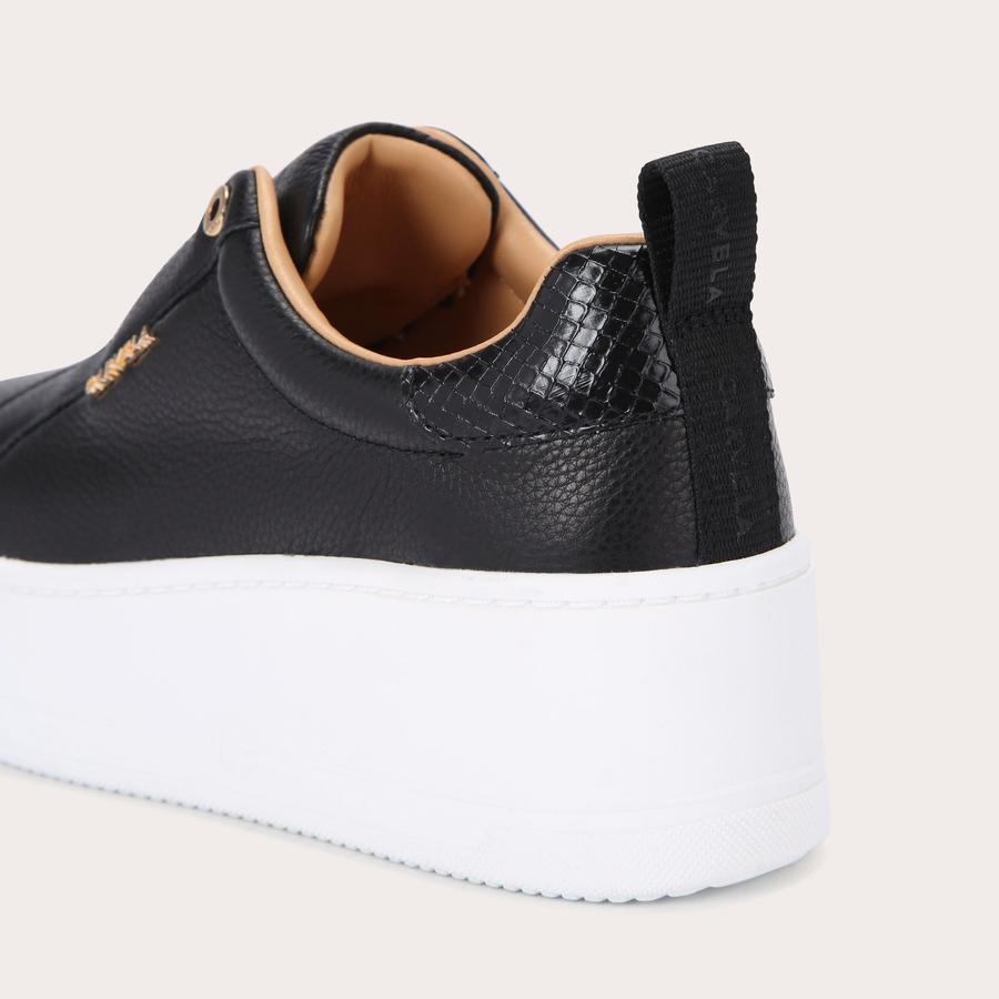 Black laceless trainers online