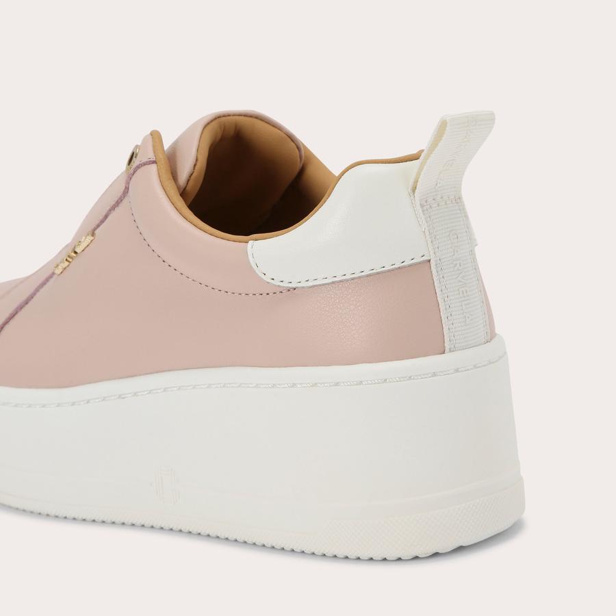 CONNECTED LACELESS Pink Laceless Trainer by CARVELA