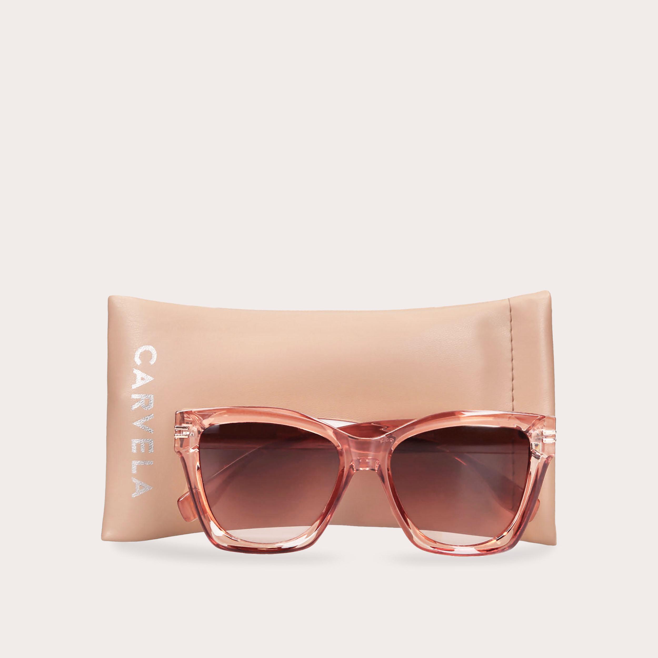 BOLD CAT EYE SUNGLASSES Blush Sunglasses by CARVELA