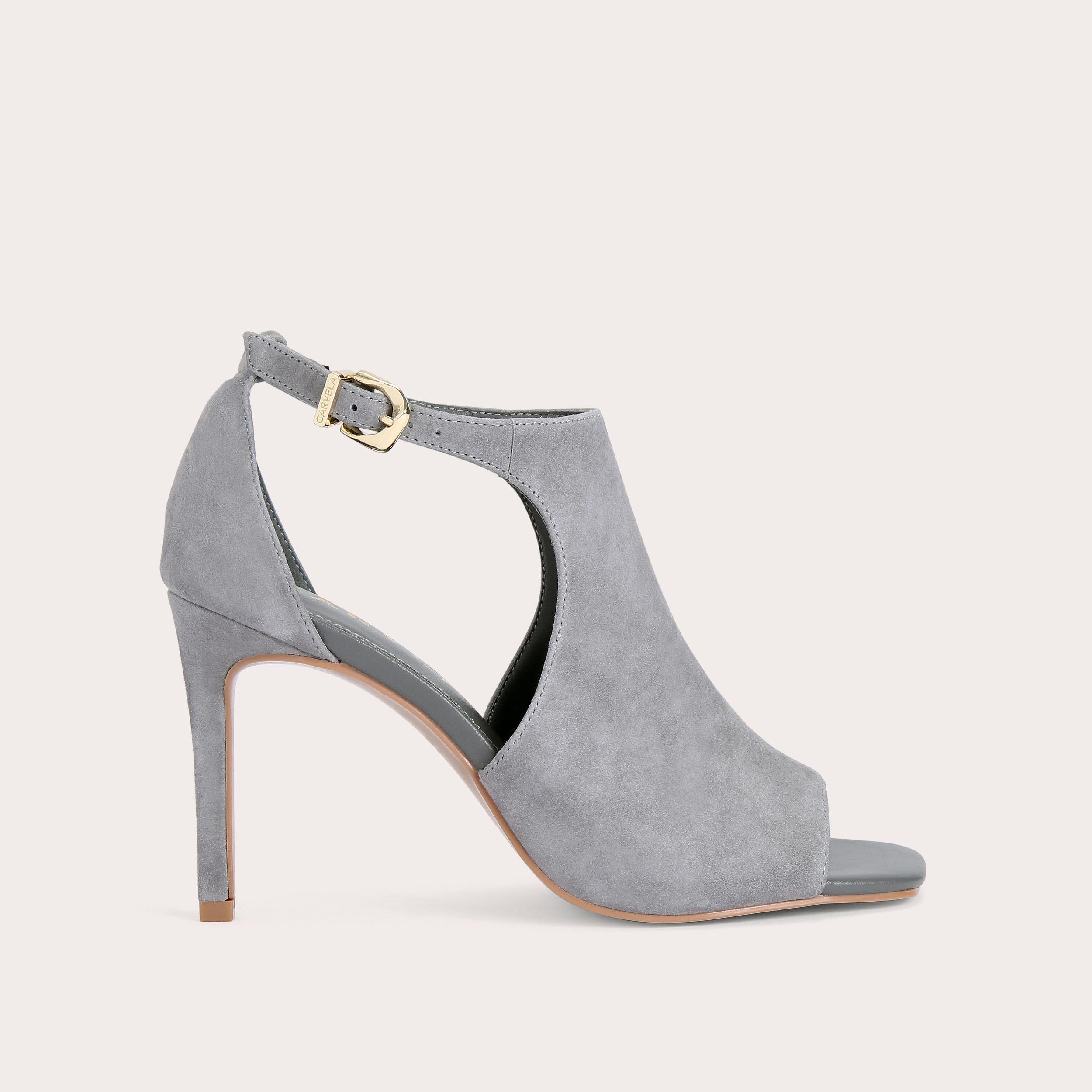 Grey hotsell suede heels