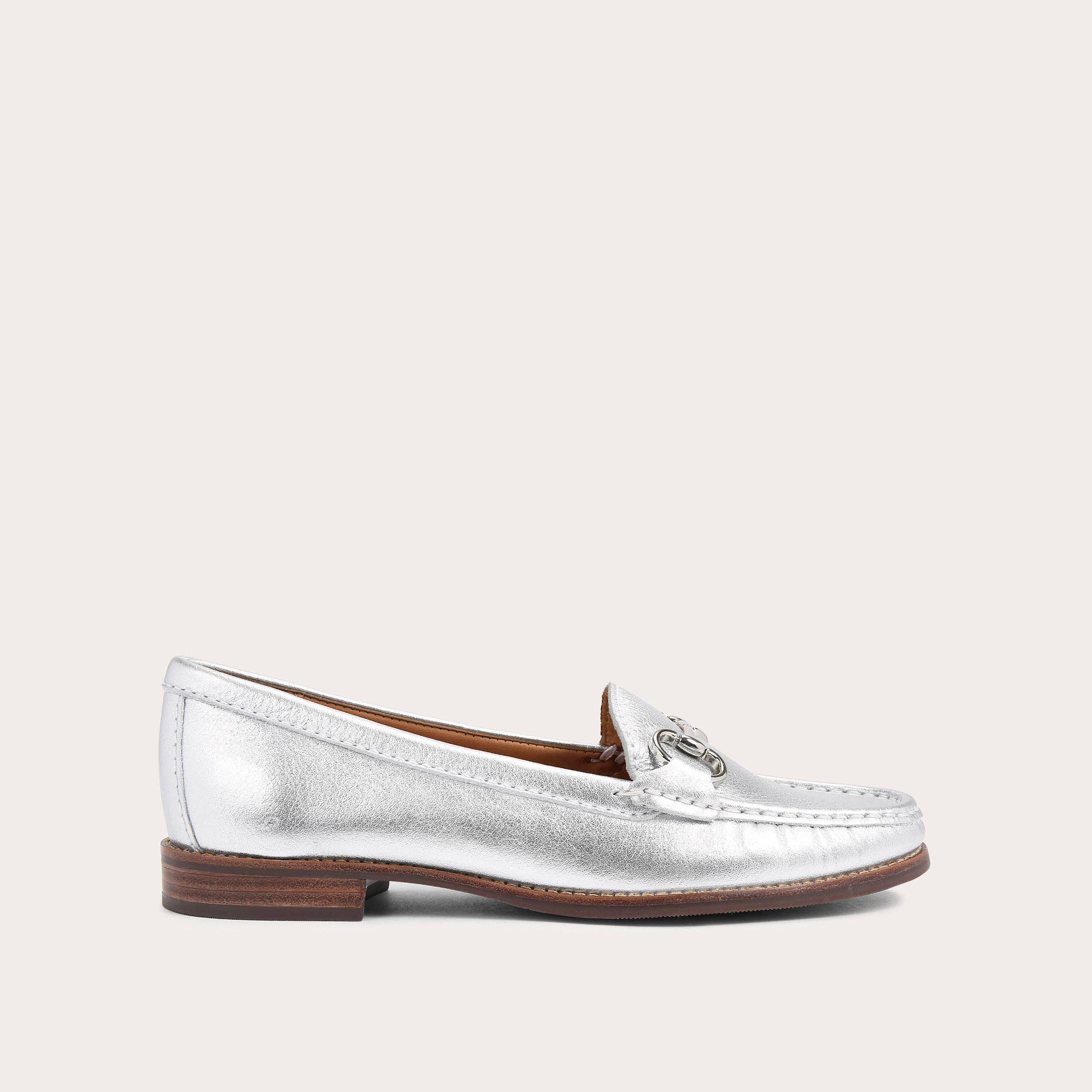 Silver loafers hot sale ladies