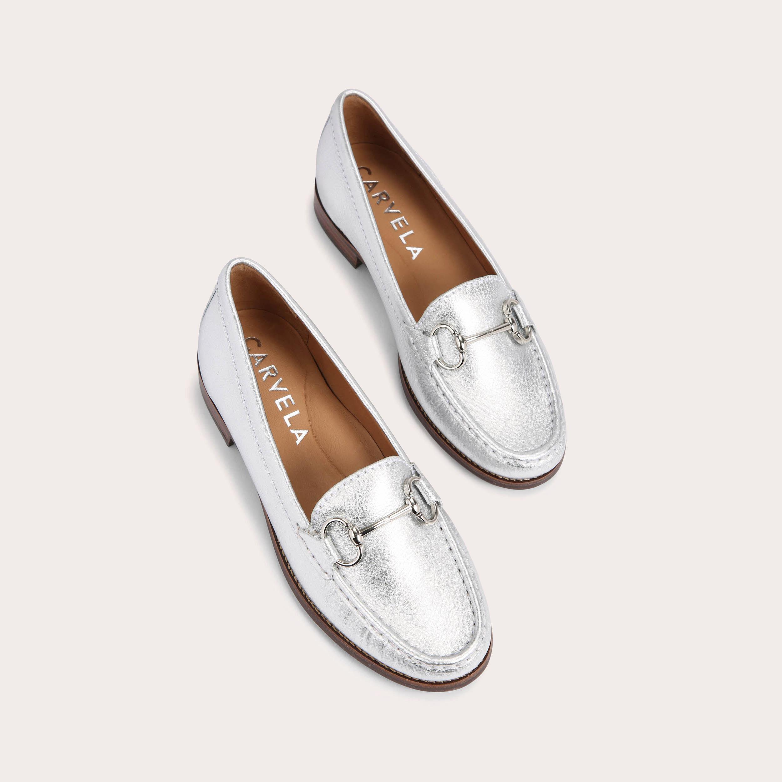 CLICK 2 Silver Loafers by CARVELA COMFORT