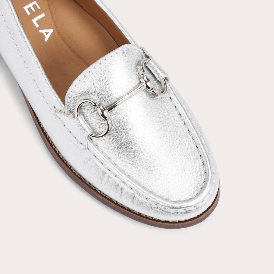 CLICK 2 Silver Loafers by CARVELA COMFORT