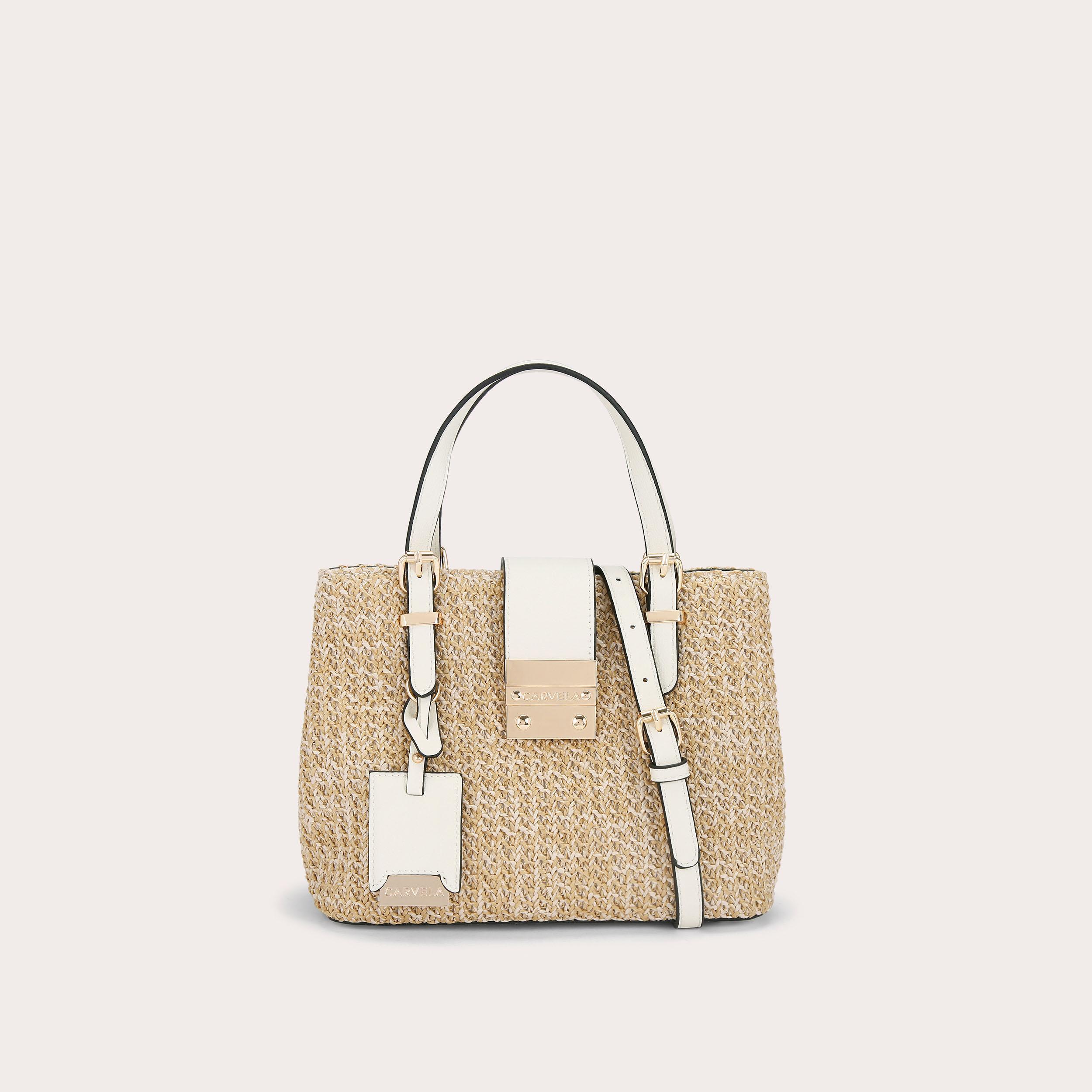 MICRO MANDY Raffia Tote Bag by CARVELA