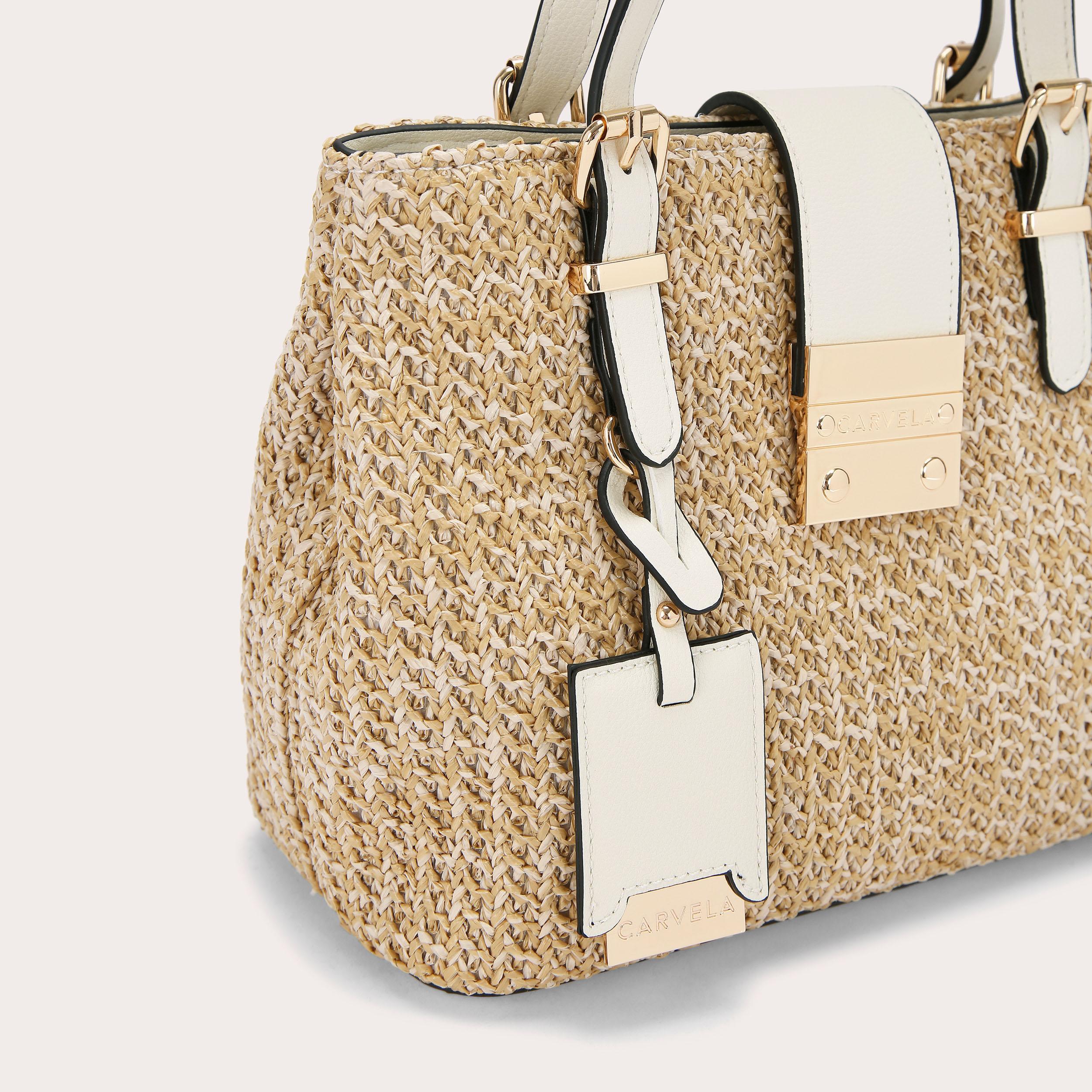 MICRO MANDY Raffia Tote Bag by CARVELA