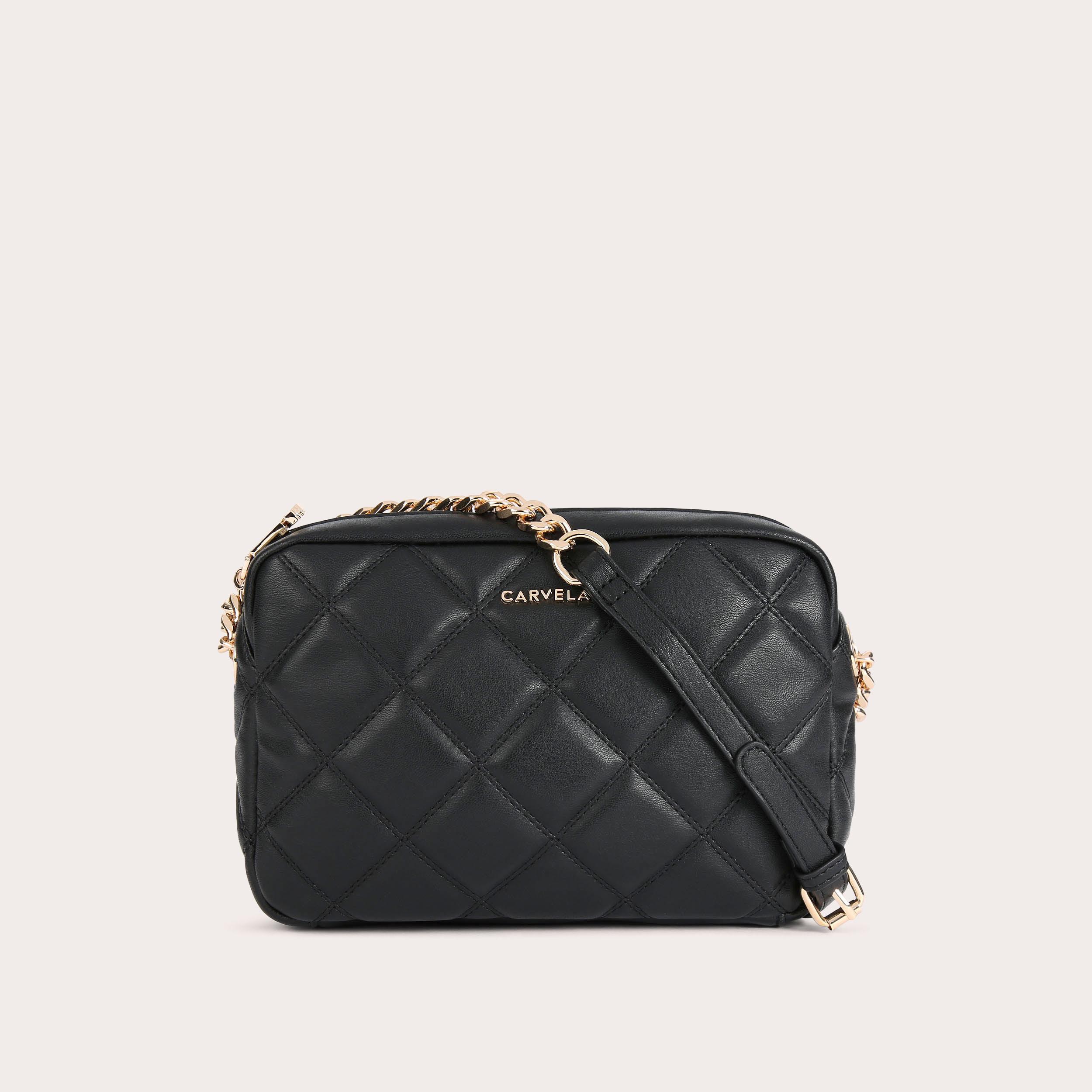 Black carvela crossbody online bag