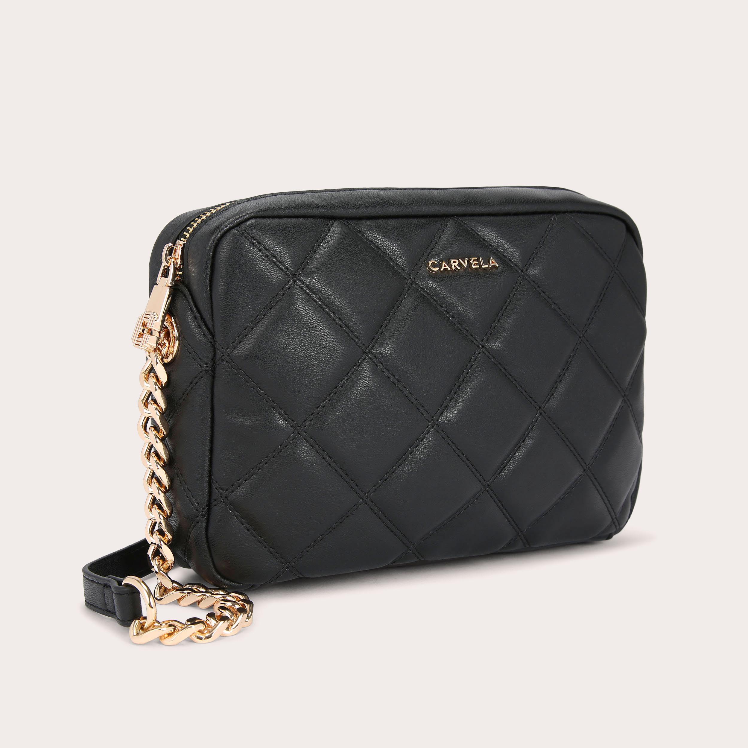 BLOOM QUILT X BODY Black Cross Body Bag by CARVELA