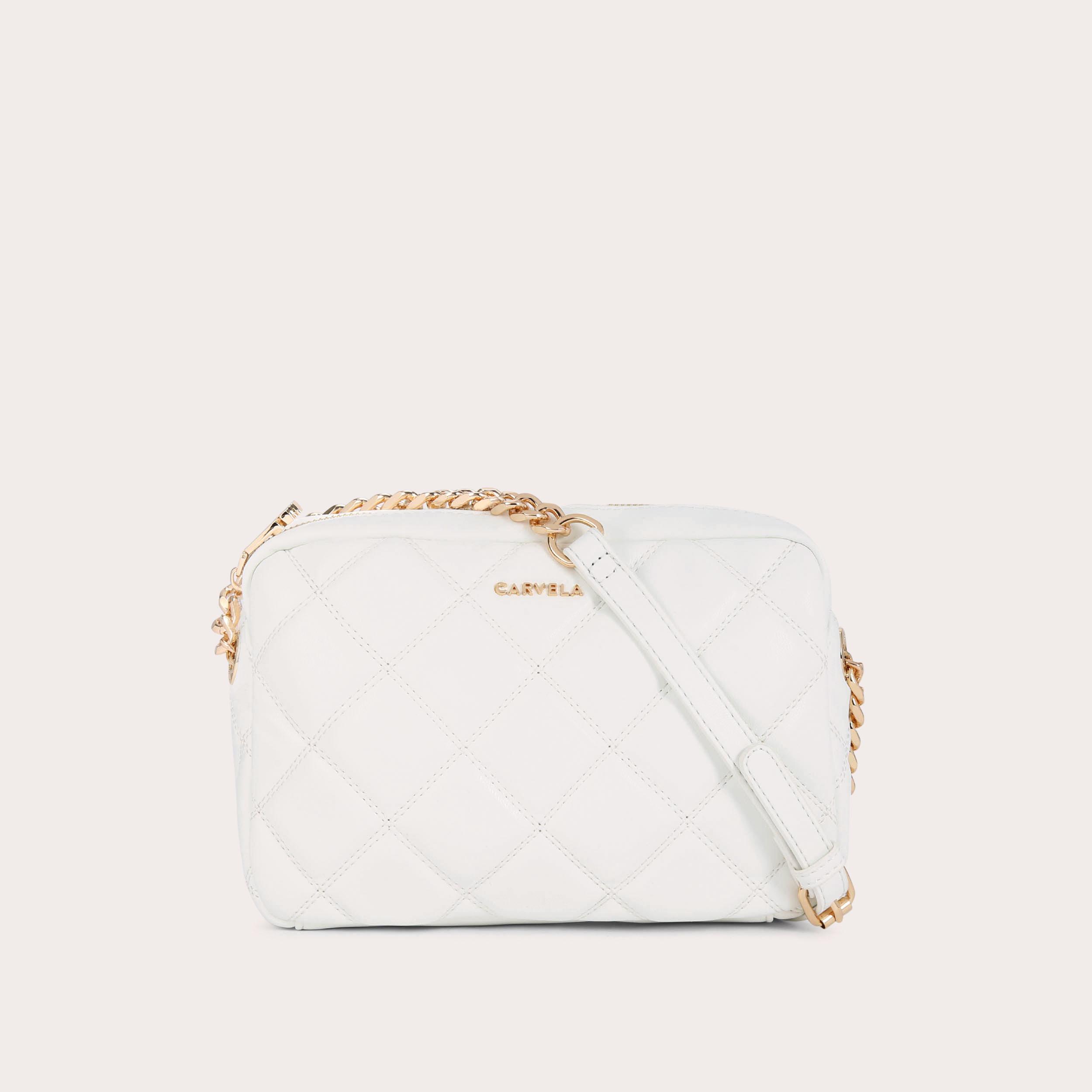 BLOOM QUILT X BODY White Cross Body Bag by CARVELA