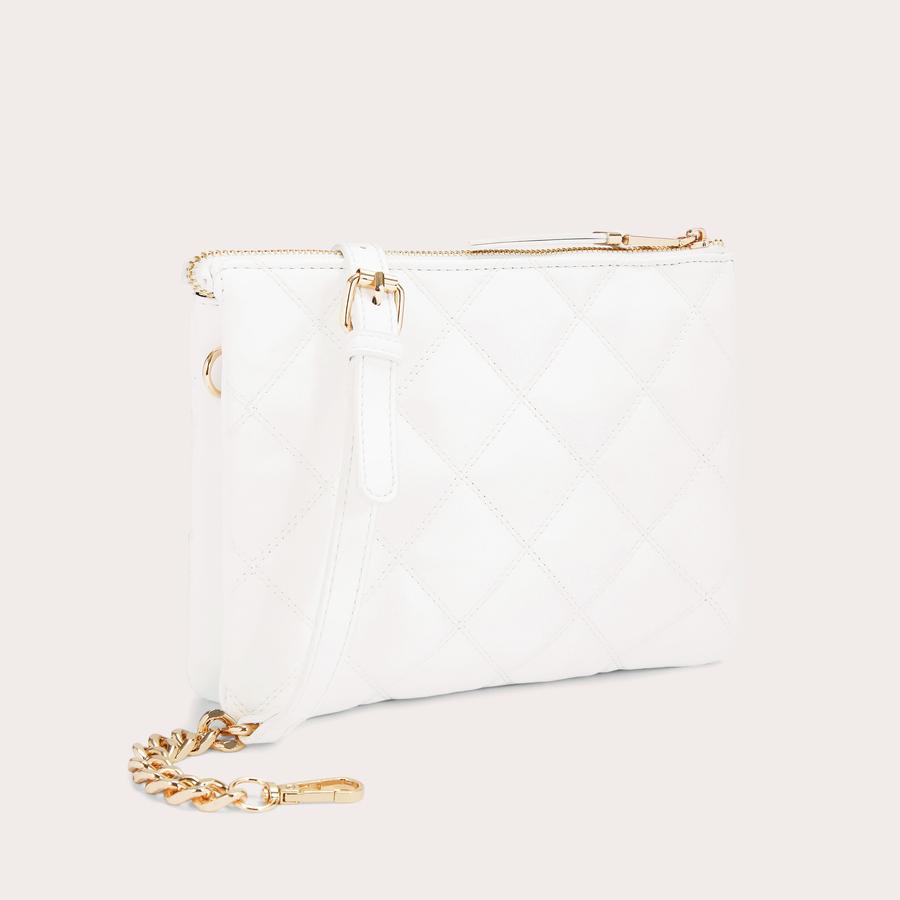 BLOOM DOUBLE POUCH White Clutch Bag by CARVELA