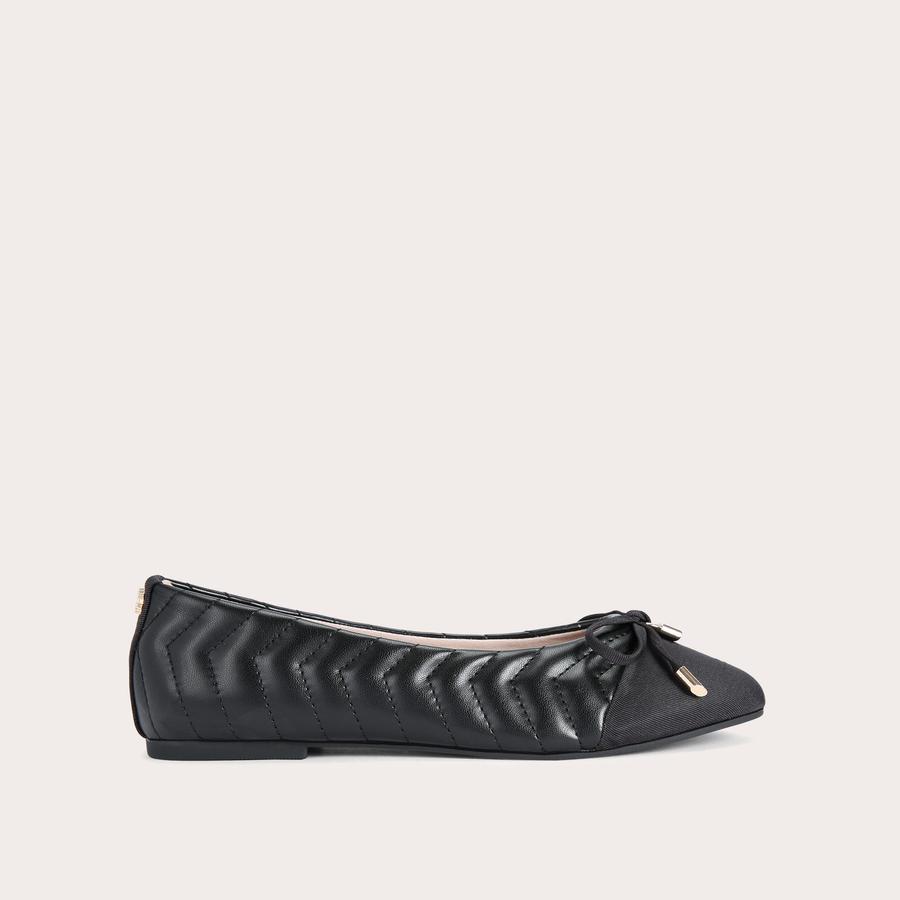 LARA BALLERINA Black Flat Shoes by CARVELA