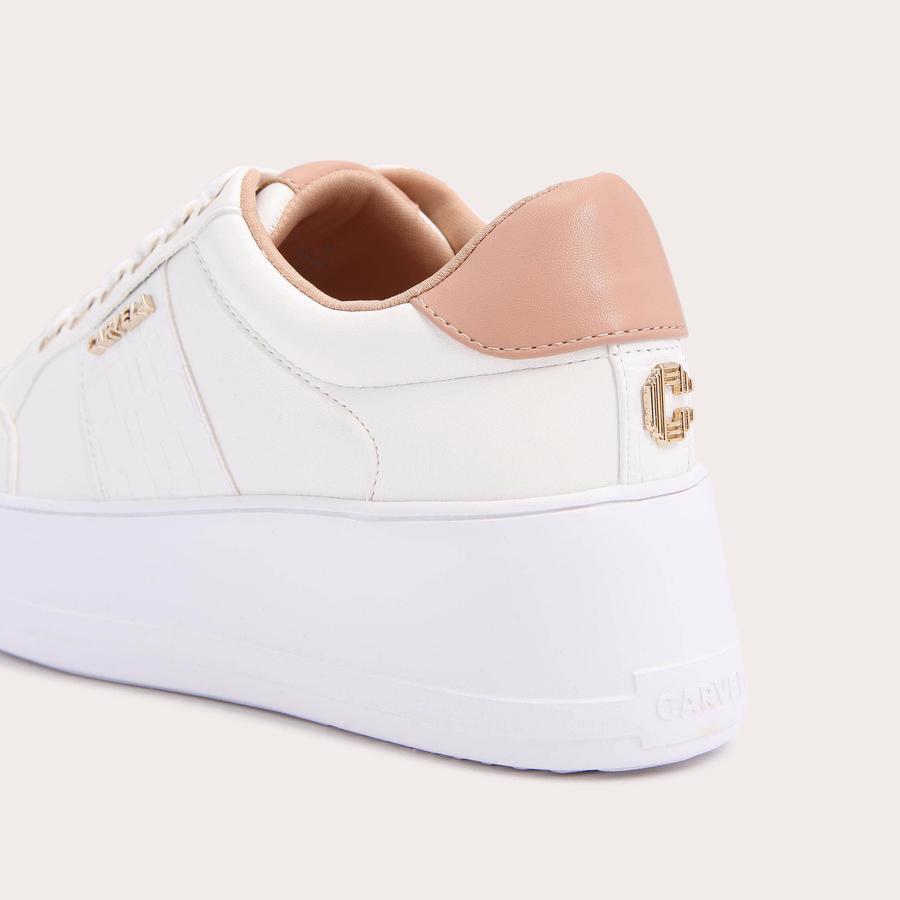 JIVE LACE UP White Trainers by CARVELA