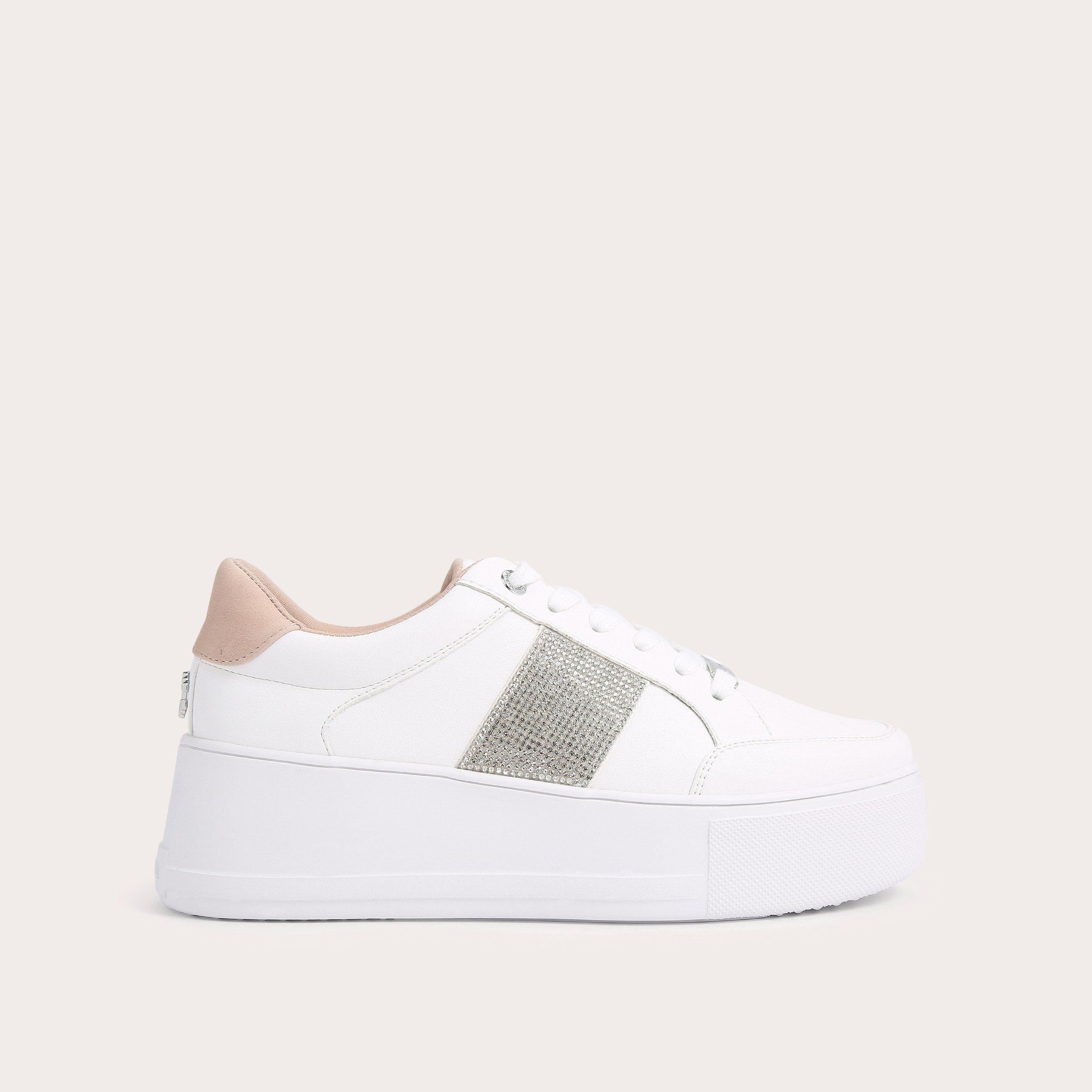 Carvela jagger clearance trainers white