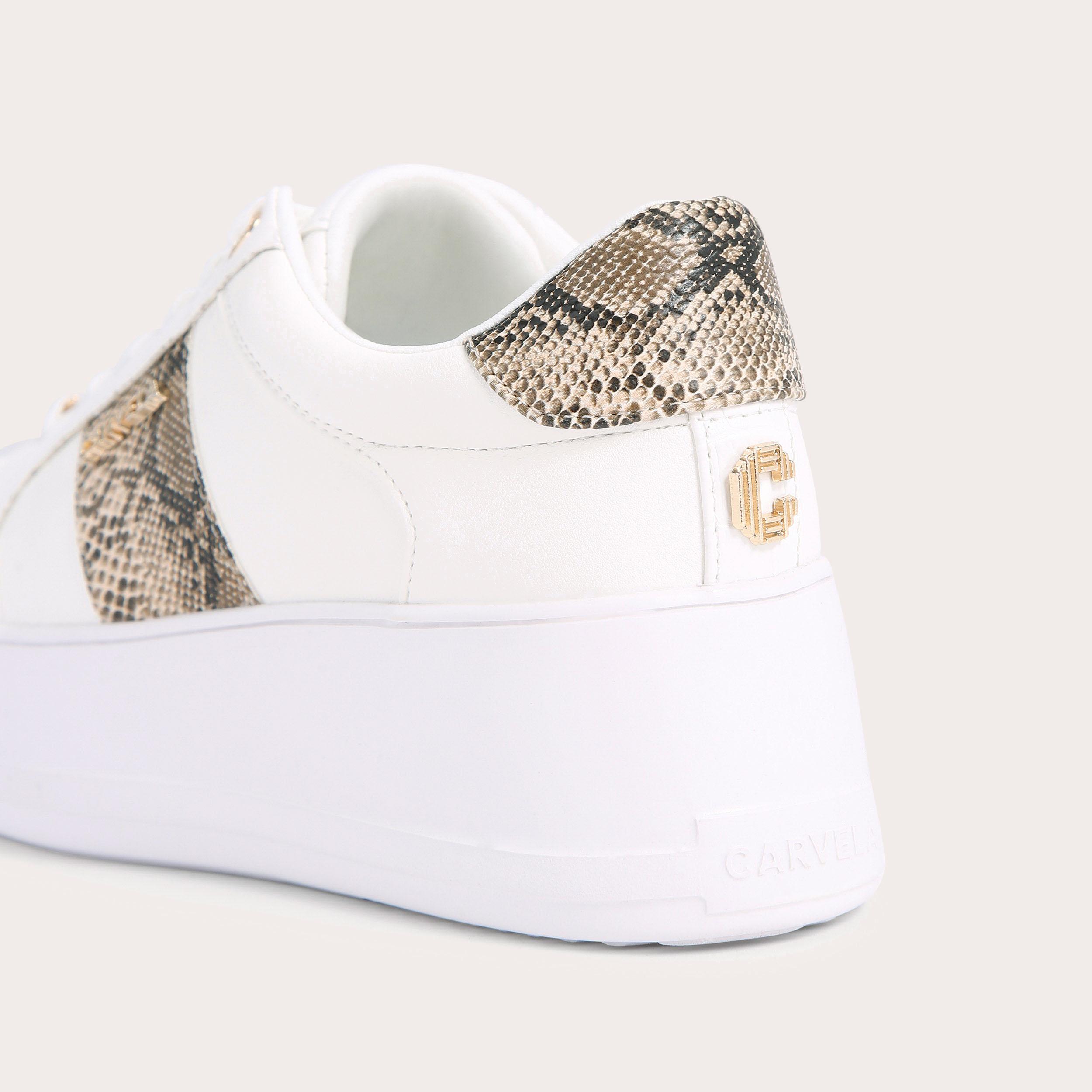 carvela snake print trainers
