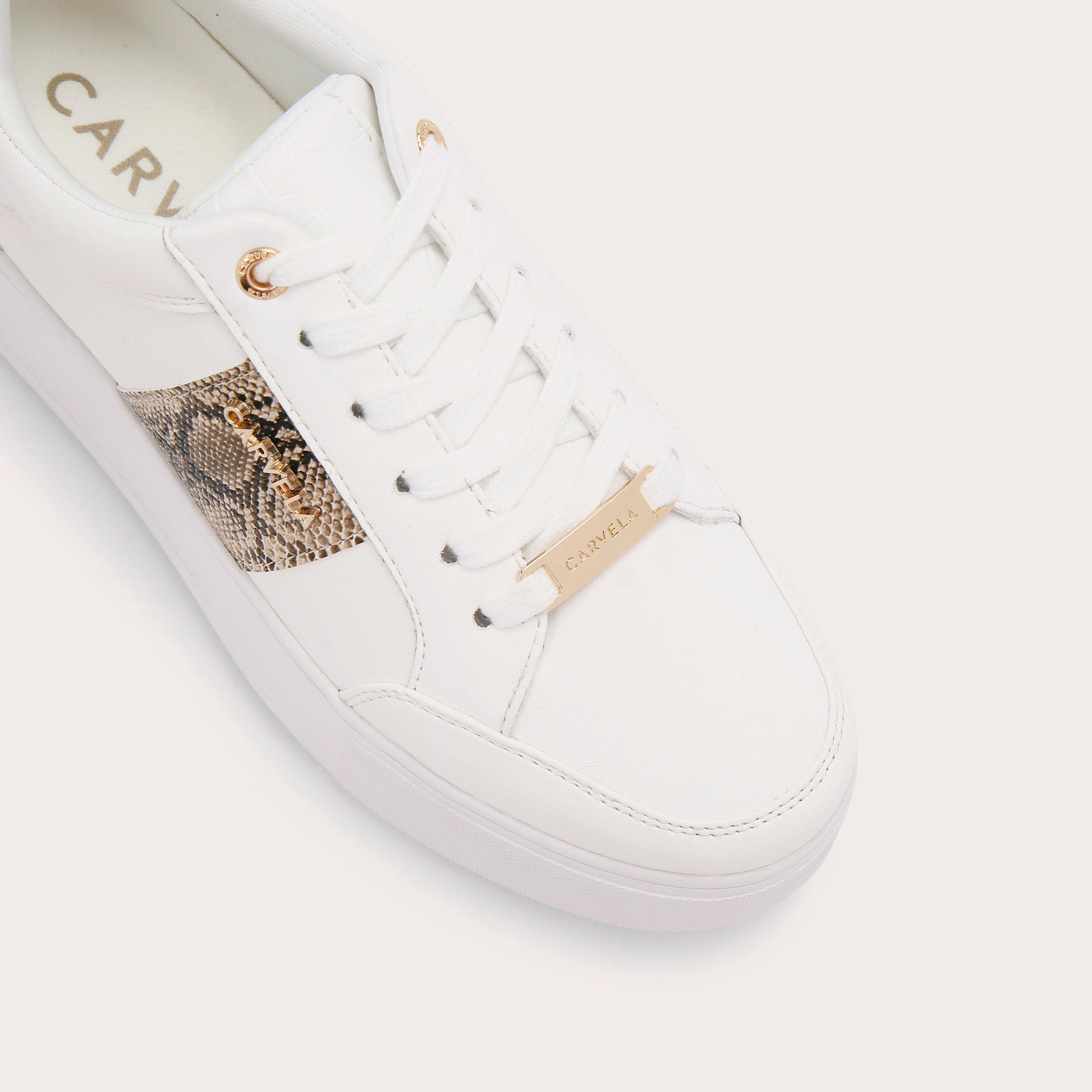 Carvela store trainers gold