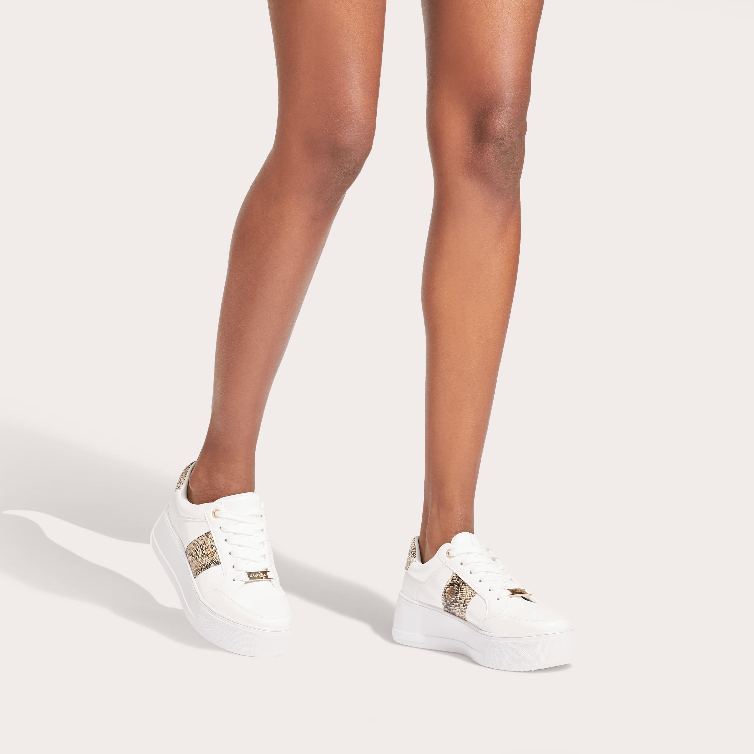 carvela snake print trainers