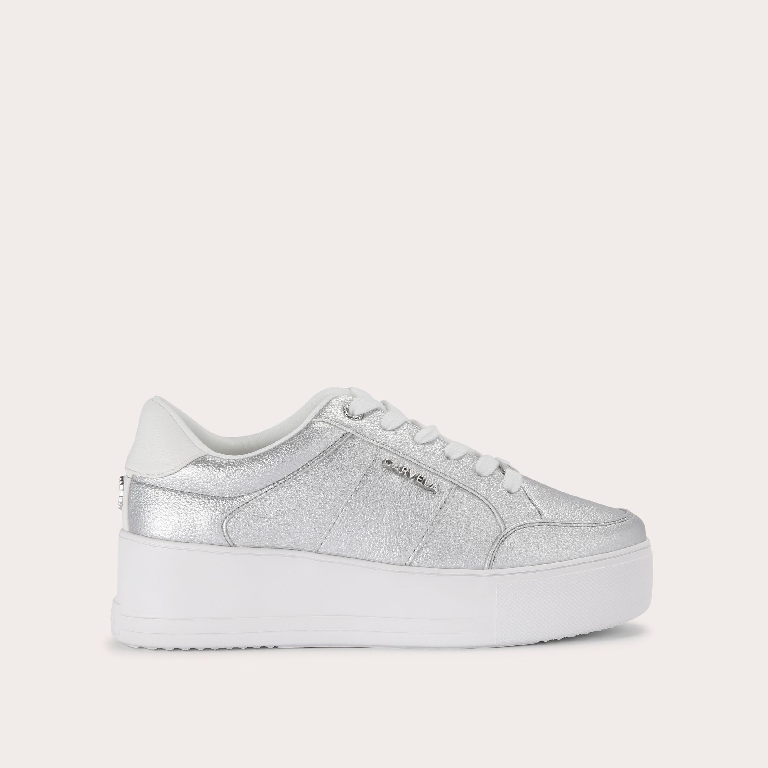 Carvela silver trainers on sale