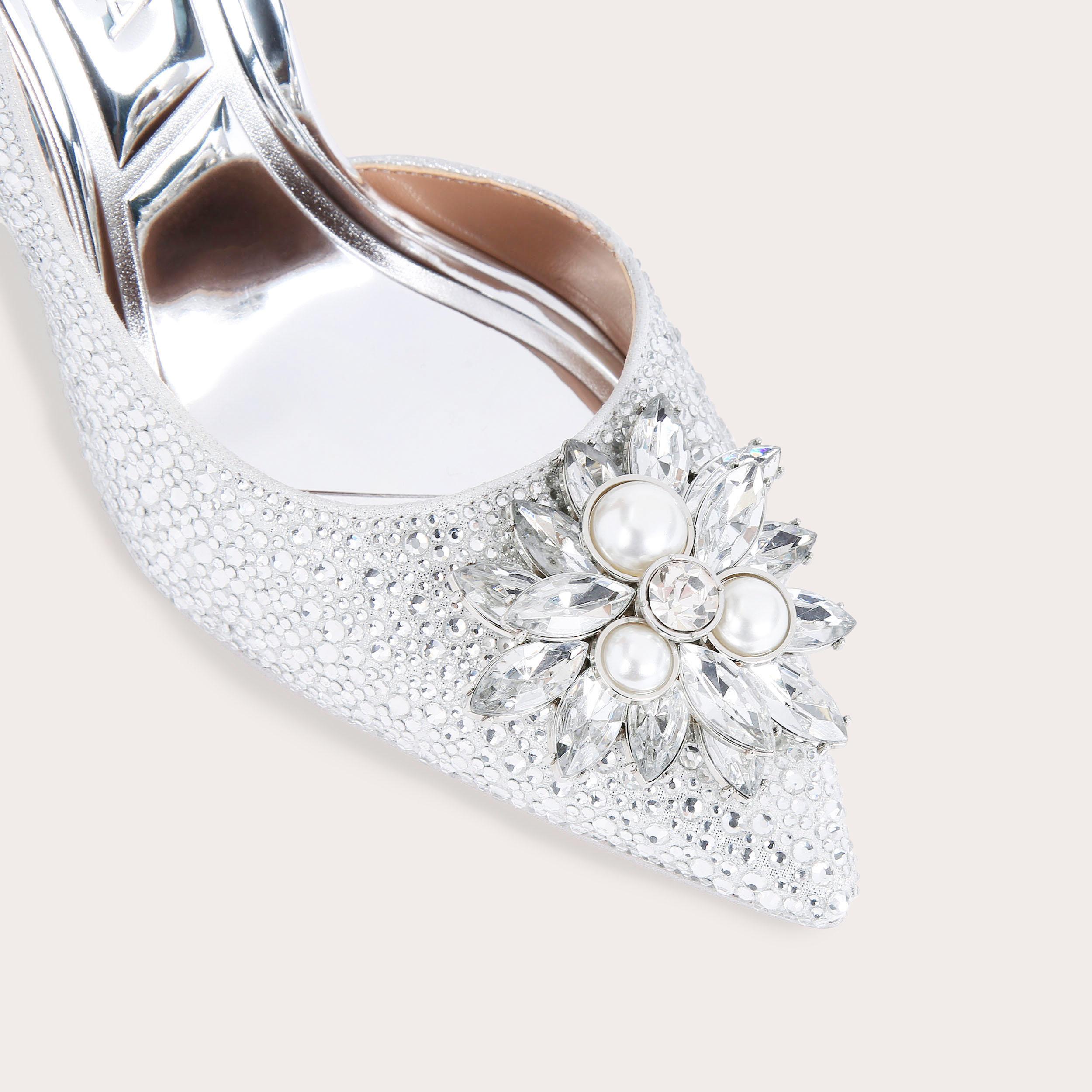 carvela silver heels