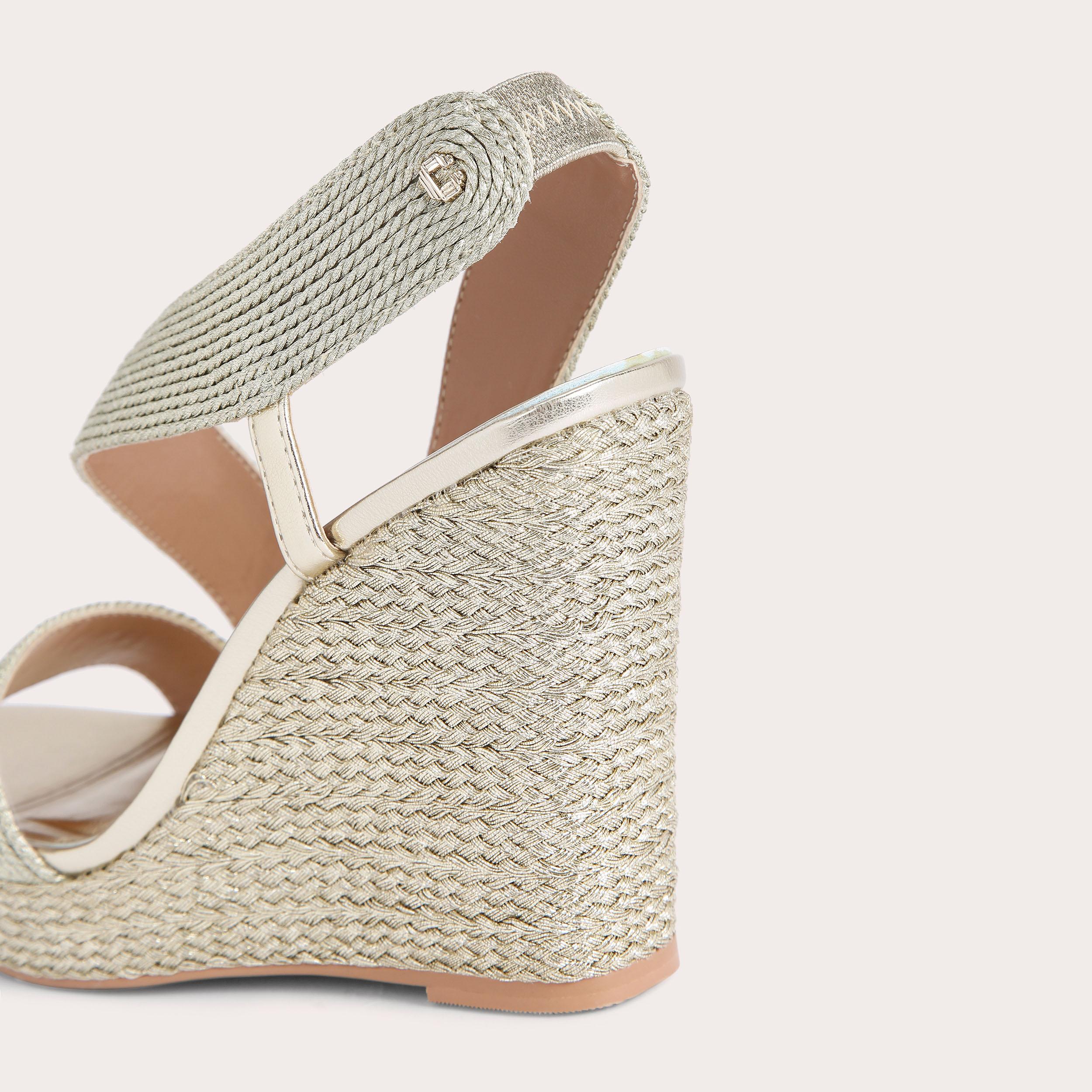 Carvela sparkle wedge sale heel sandals tan