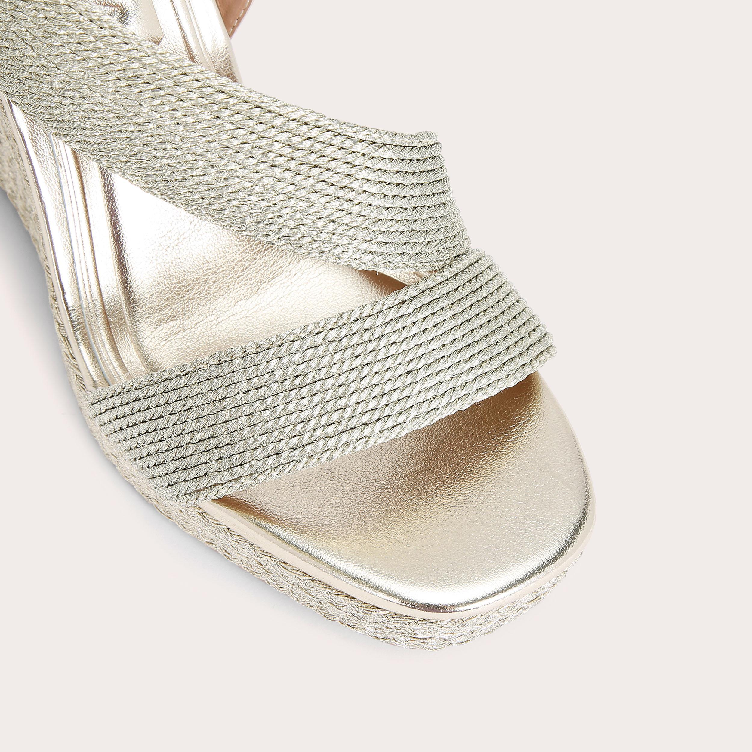 Carvela sparkle wedge sale heel sandals tan