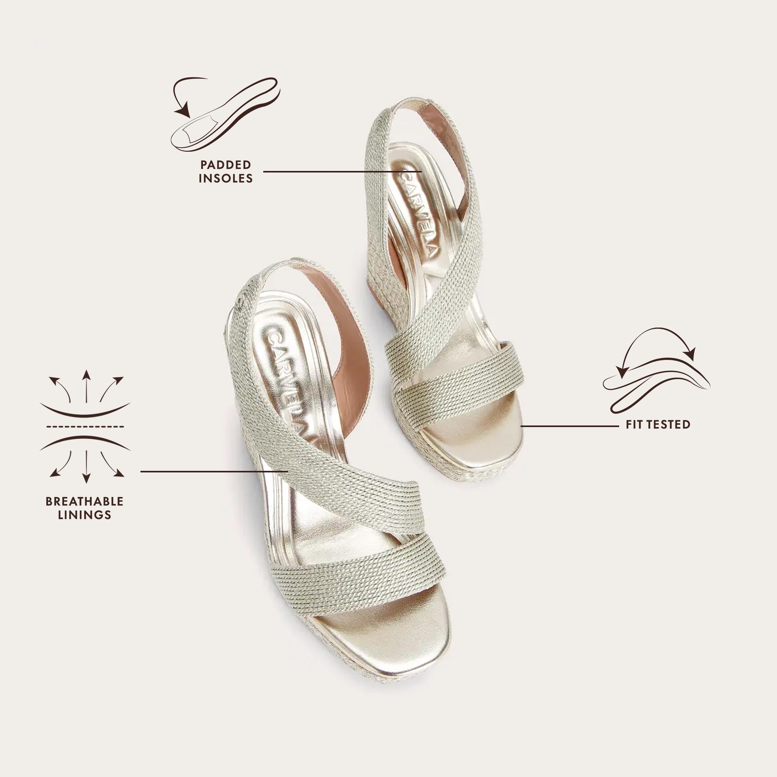 Carvela store white sandals