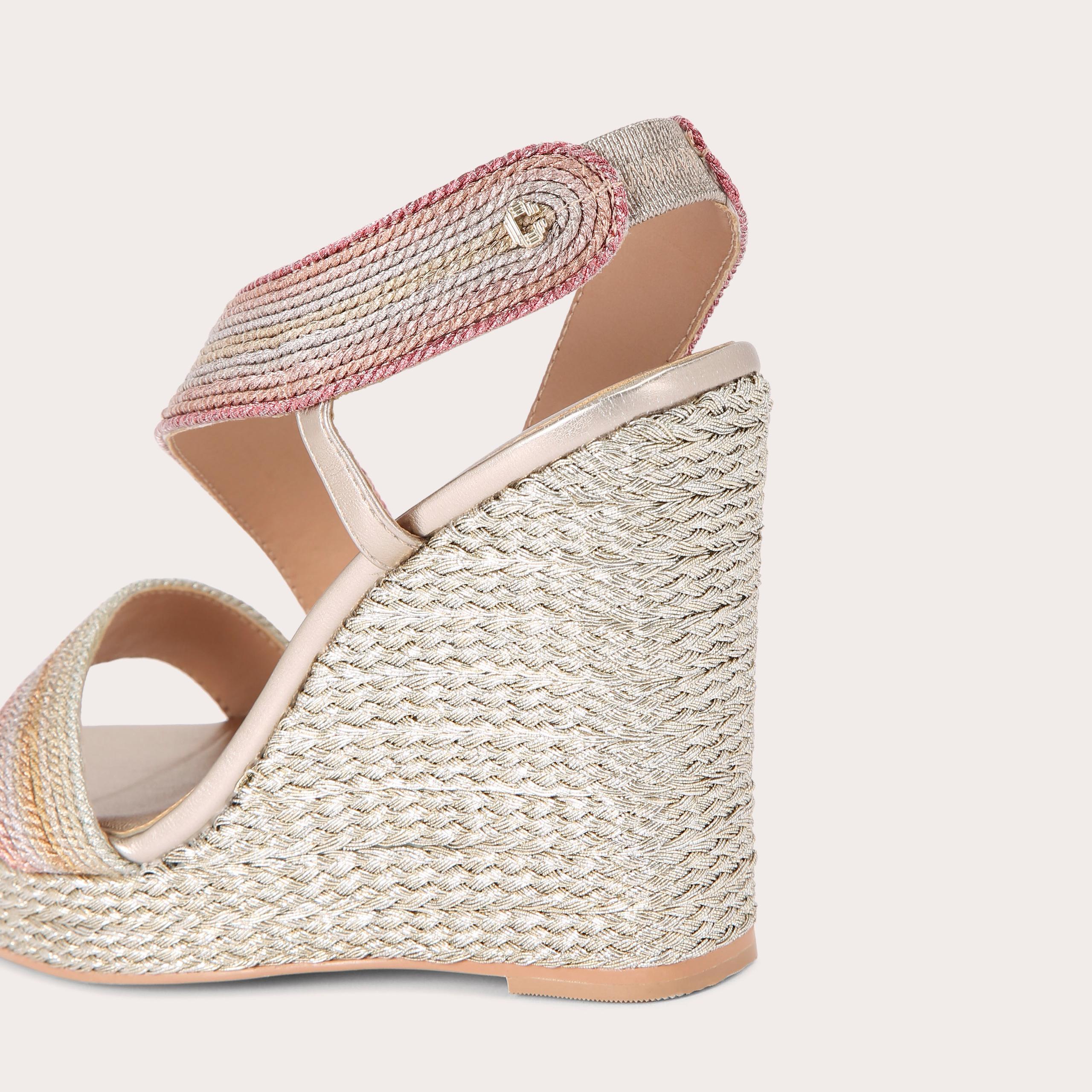 Carvela sparkle wedge sale heel sandals tan