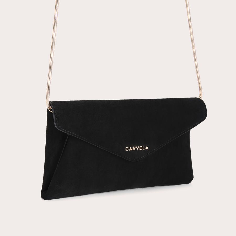 MEGAN ENVELOPE CLUTCH Black Clutch Bag by CARVELA