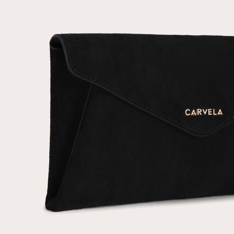 MEGAN ENVELOPE CLUTCH Black Clutch Bag by CARVELA