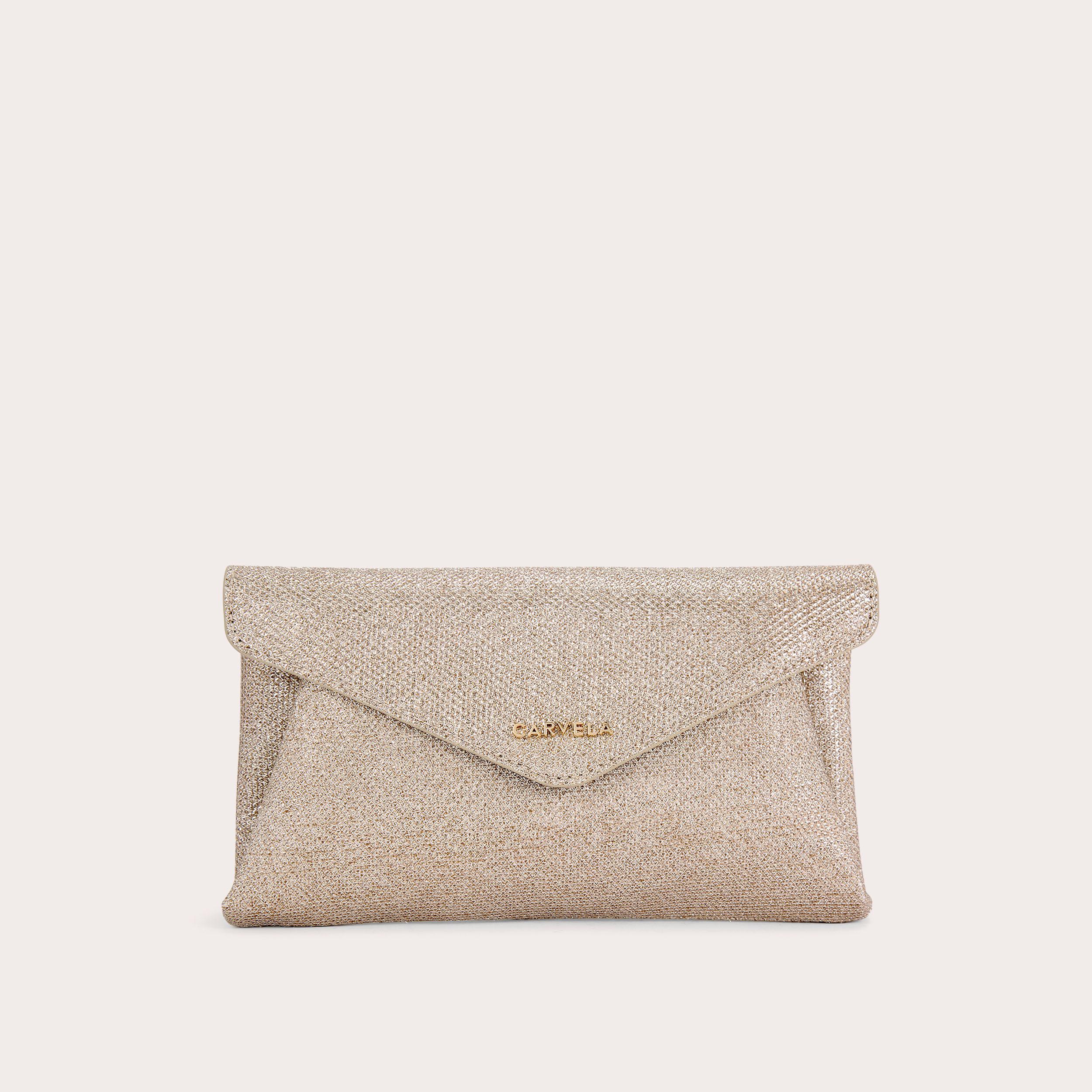 Carvela gold 2025 clutch bag