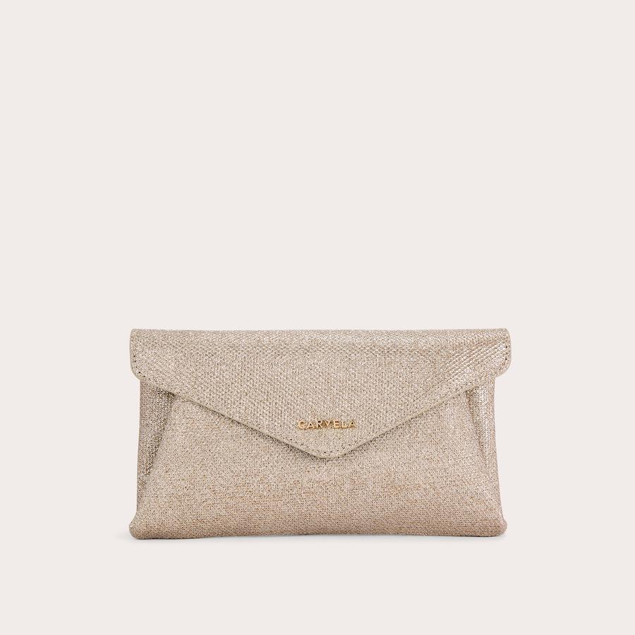 MEGAN ENVELOPE CLUTCH Gold Clutch Bag by CARVELA