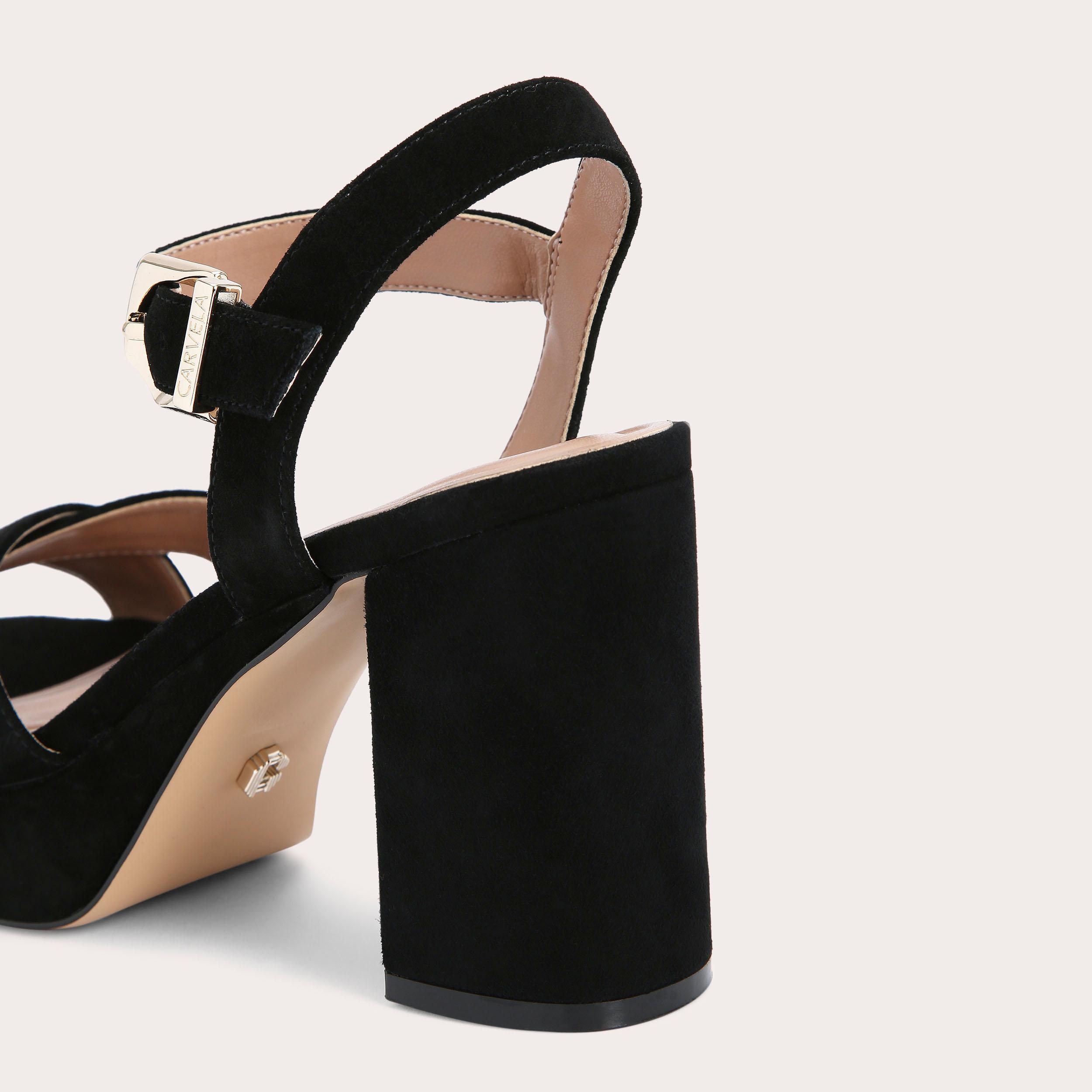 Carvela black store strappy heels