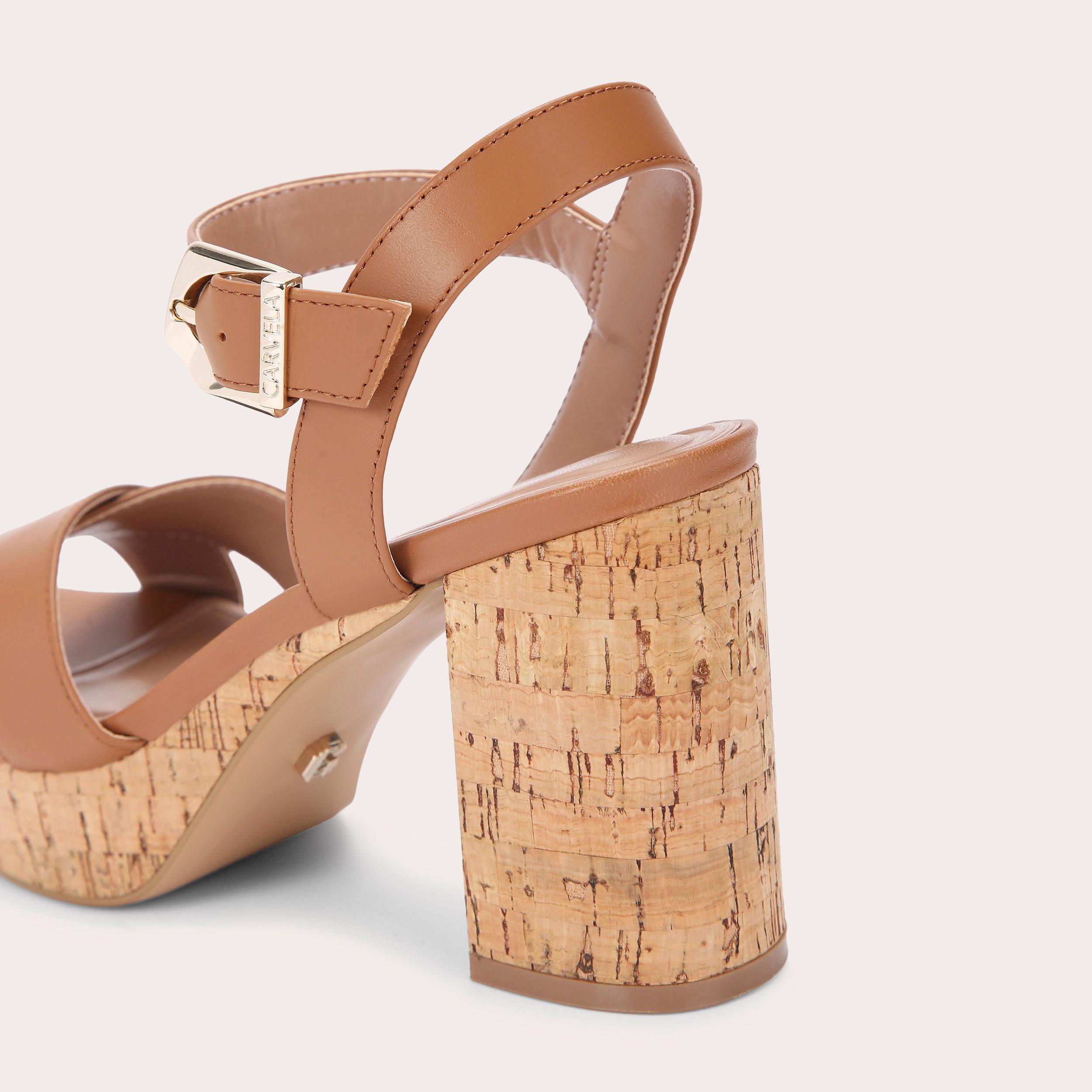 Carvela klever cheap sandals tan leather