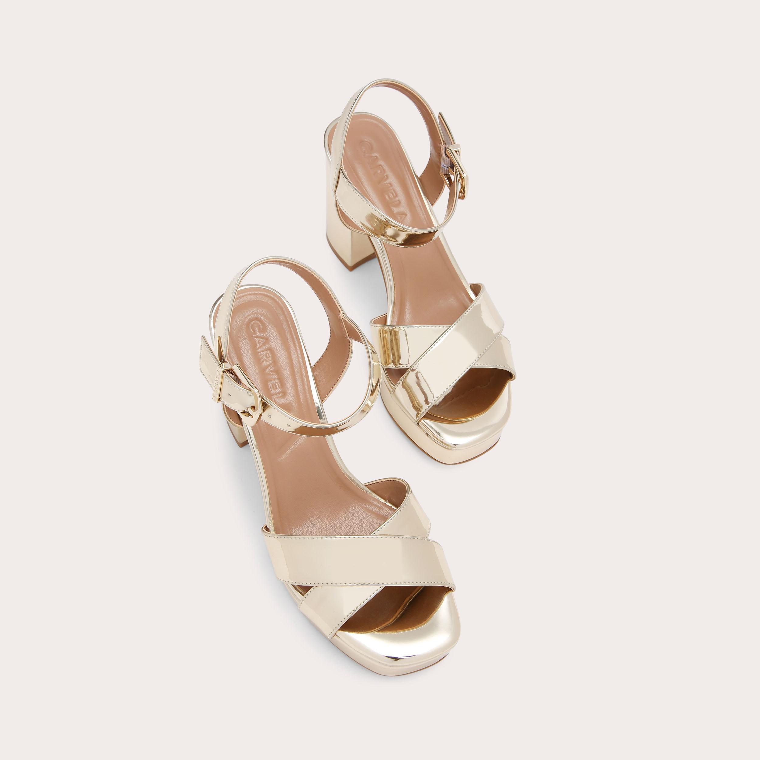 Carvela rose clearance gold shoes