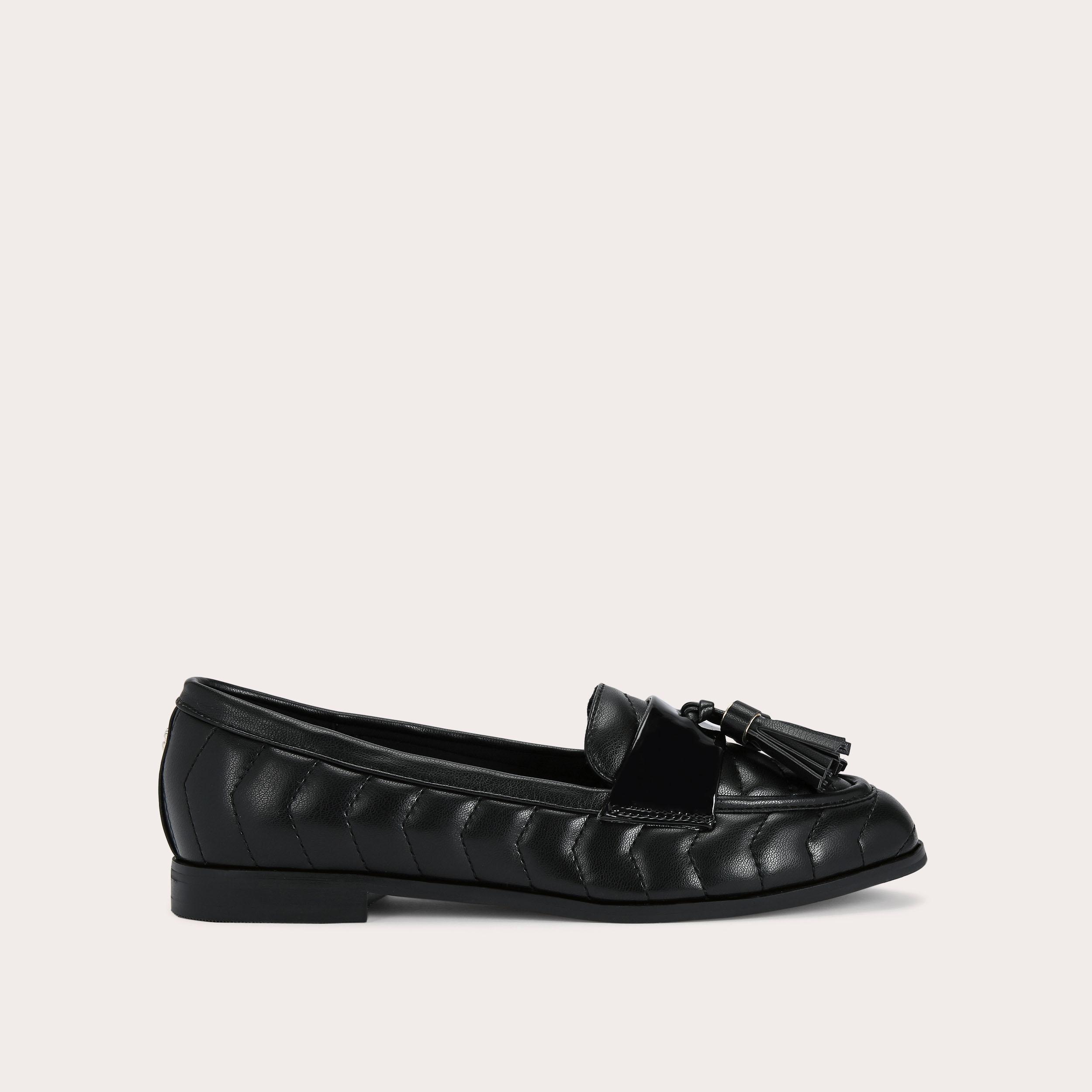 Carvela black deals patent loafers