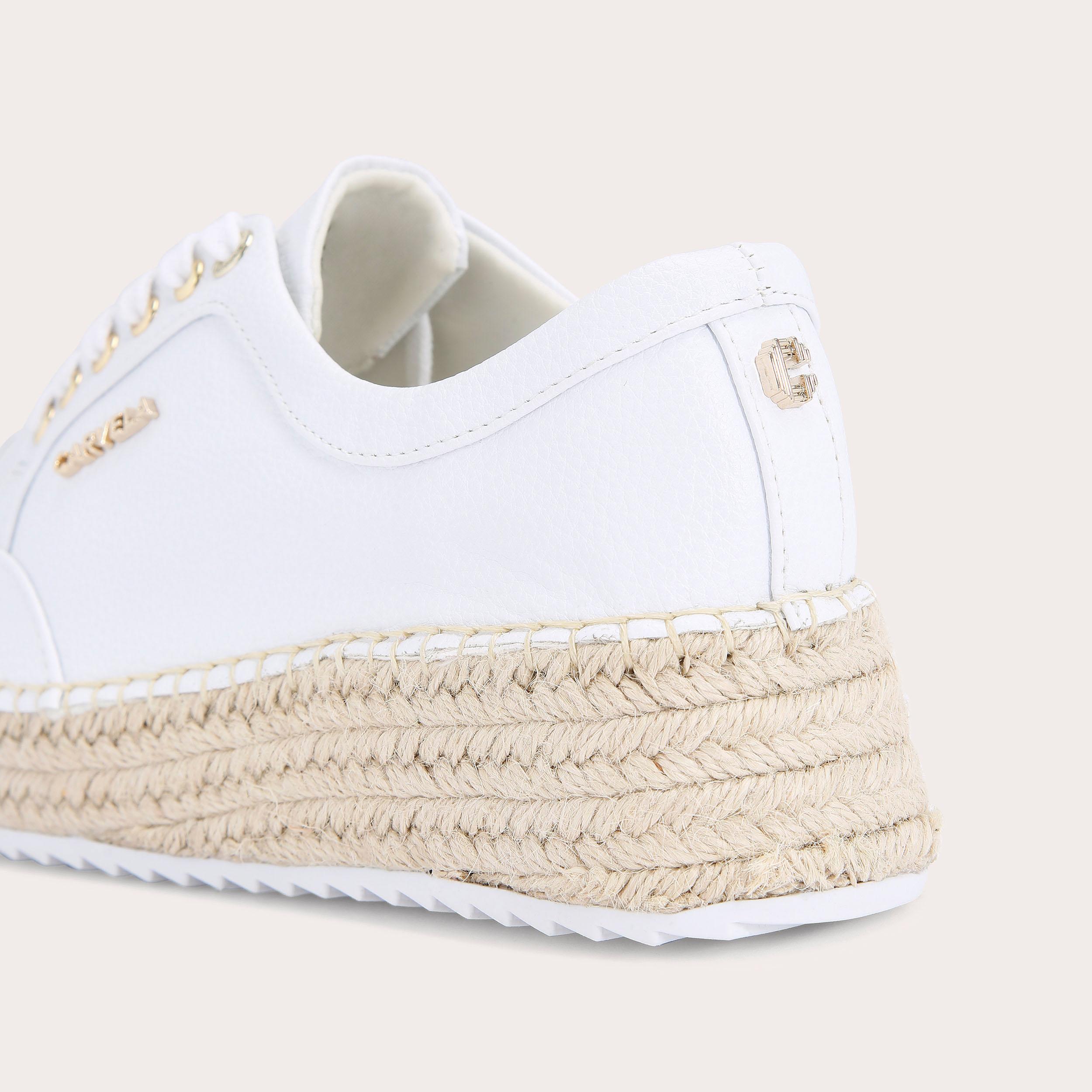 Carvela light lace sales up trainers white