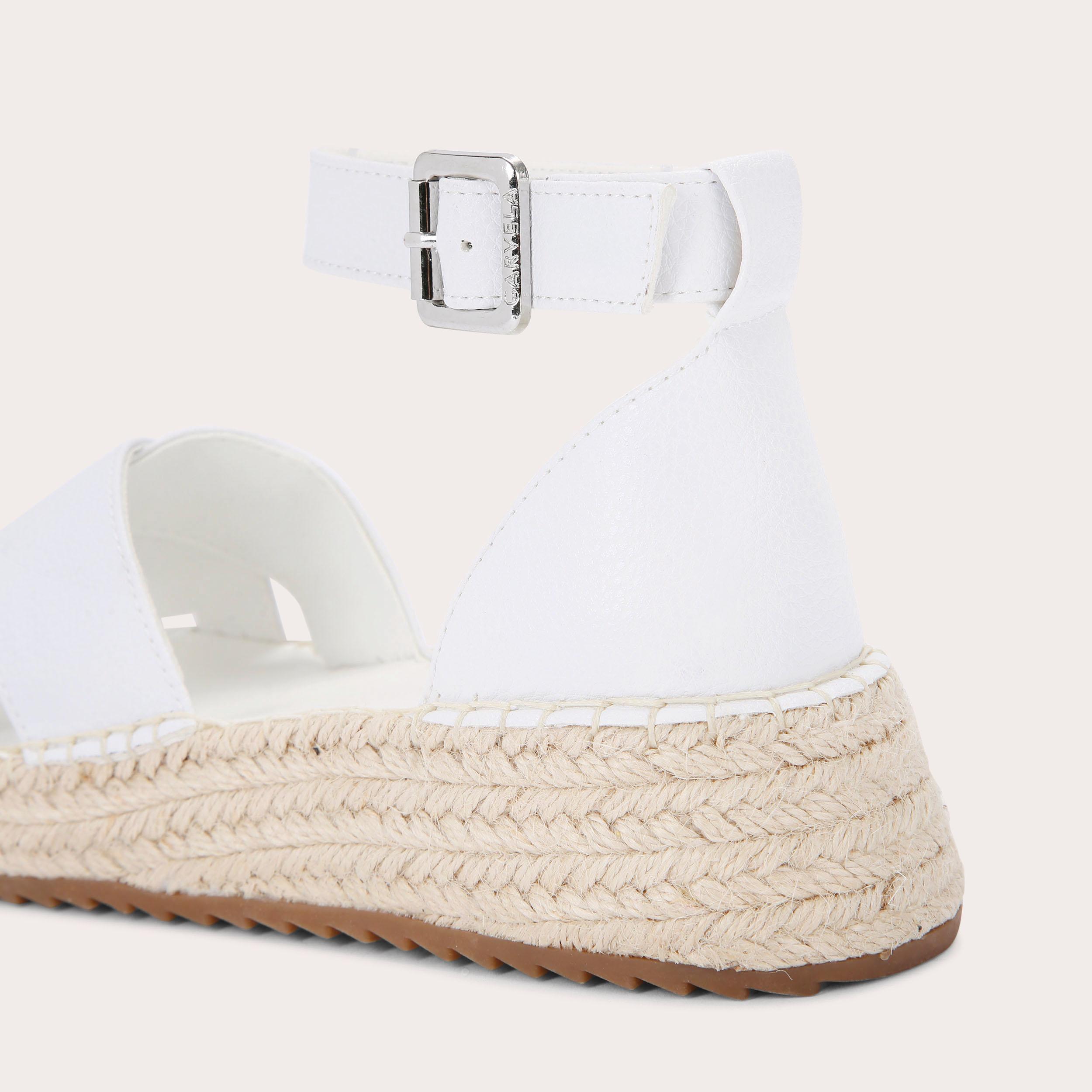 Carvela white 2024 wedge sandals