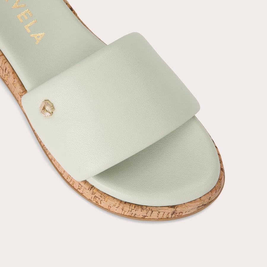 CLOUD MULE Pale Green Sandal by CARVELA
