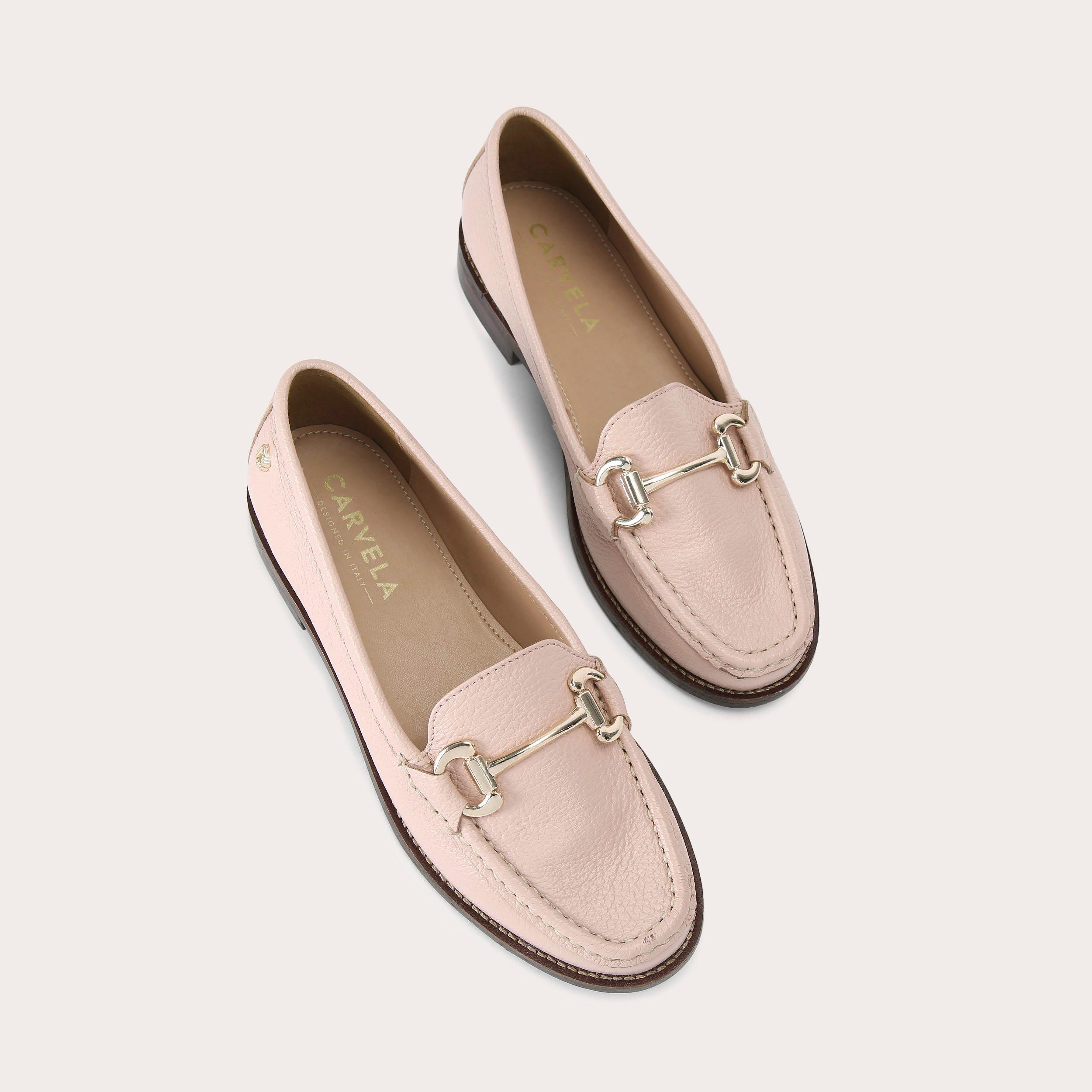 SNAP Pale Pink Slip On Loafer by CARVELA