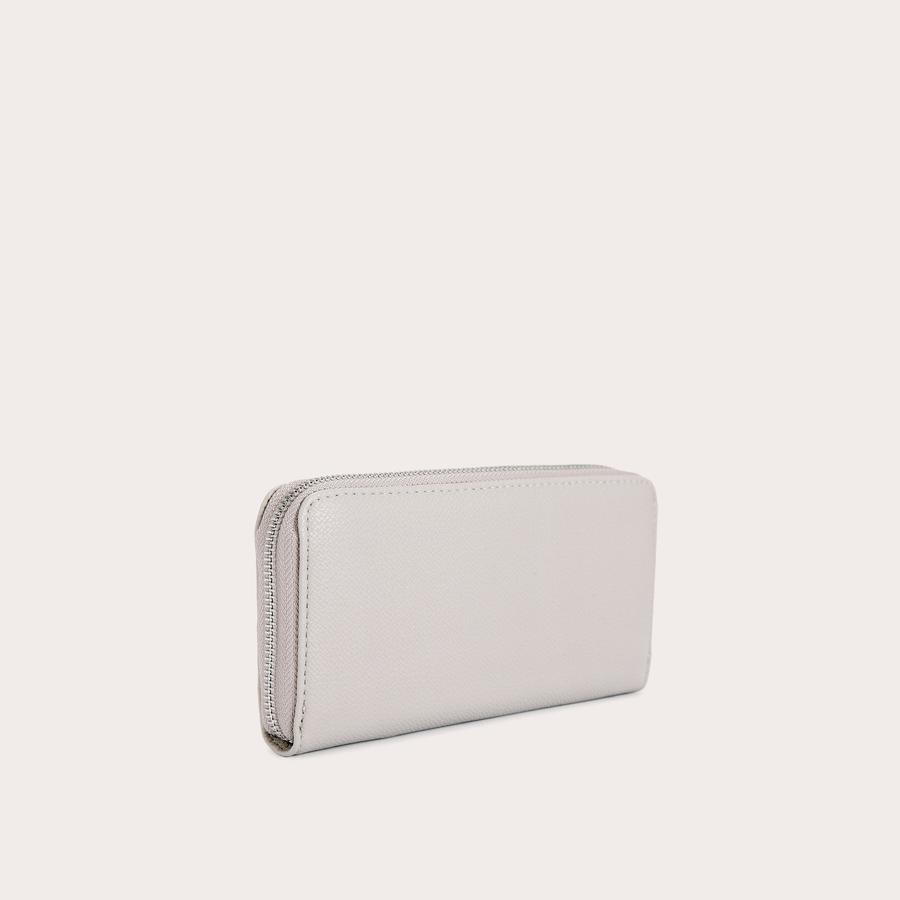 FRAME PURSE Grey Long Wallet by CARVELA
