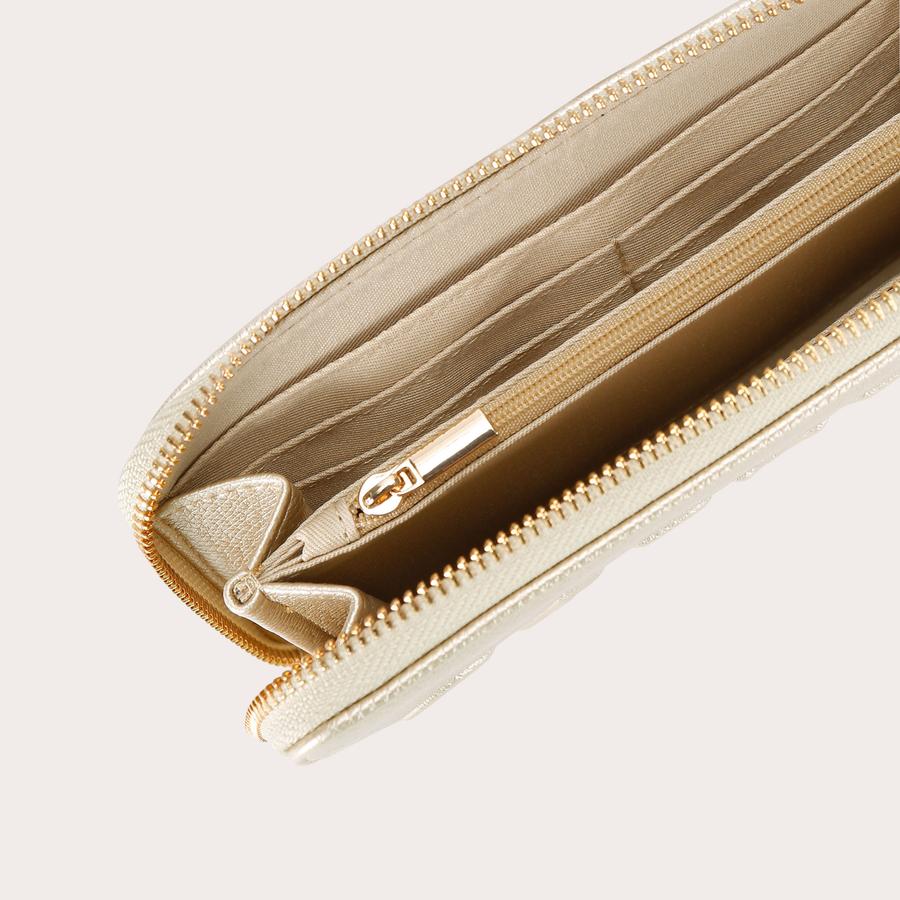 FRAME PURSE Gold Zip Around Purse by CARVELA